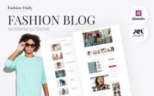 Шаблон WordPress Fashion Daily - Fashion Blog WordPress Elementor Theme Theme WordPress