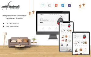 Шаблон OpenCart  Fauteuil - A Creative Furniture and Decore Template for OpenCart 