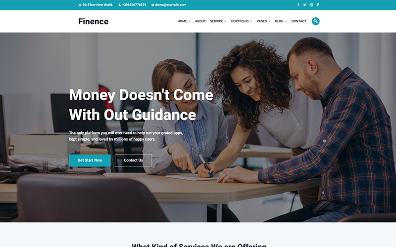 Шаблон Wordpress Finence - Financial & Commercial Theme WordPress