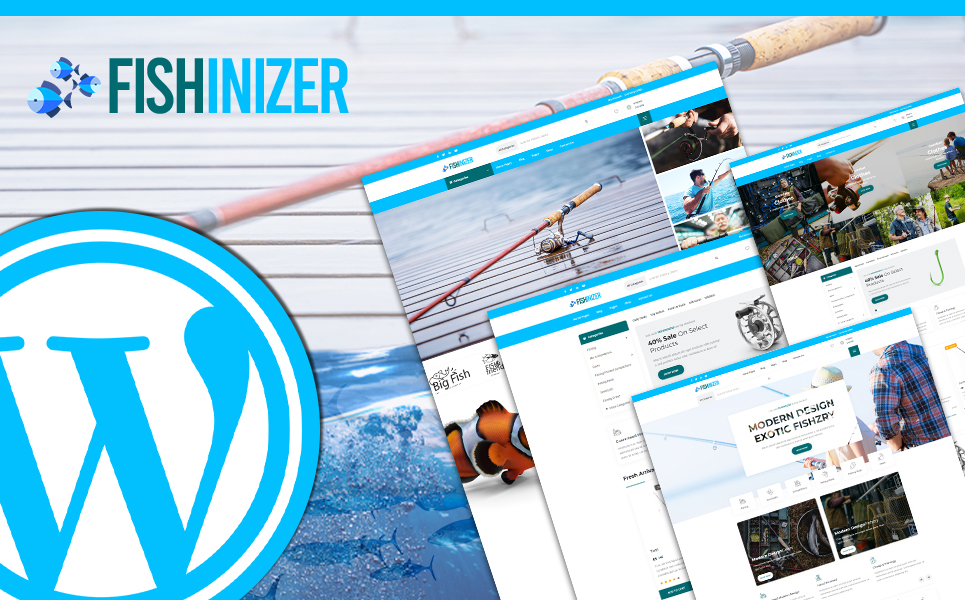 Шаблон WordPress Fishinizer | Fishing & Marine Accessories Theme WordPress