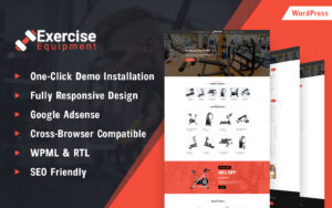 Шаблон Wordpress Fitness and Exercise Equipment Store Theme WordPress