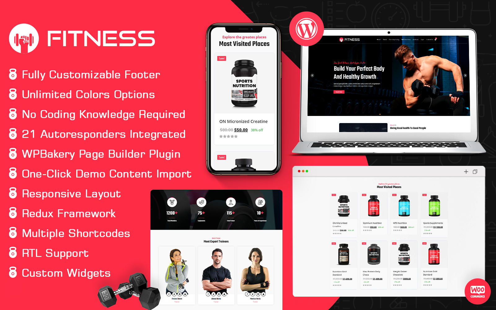 Шаблон Wordpress FitX - Gym & Fitness Theme WordPress