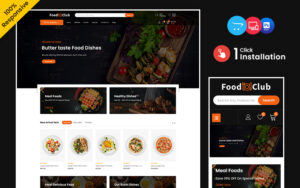 Шаблон OpenCart  Foodclub – Food and Restaurant Multipurpose Responsive OpenCart Store 