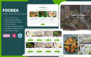 Шаблон Wordpress Foodea - Organic Food WordPress Elementor Theme Theme WordPress