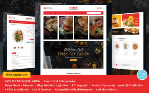 Шаблон OpenCart  Foodie Fast-Food corner - OpenCart Multipurpose Theme 