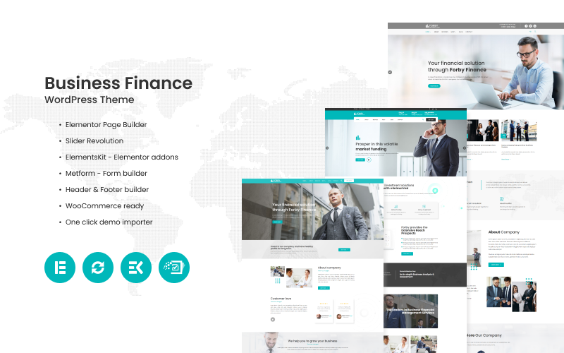 Шаблон WordPress Forby - Business Finance Theme WordPress