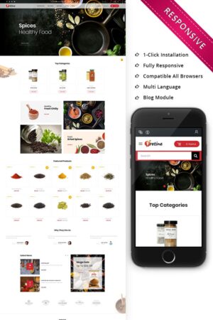 Шаблон OpenCart  Fretine Spice Store - Responsive 