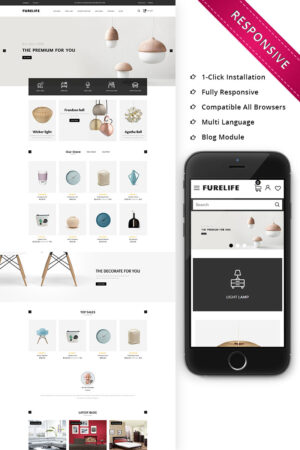 Шаблон OpenCart  Furelife - The Furniture Shop Responsive 