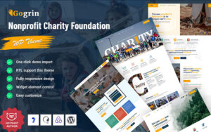 Шаблон WordPress Gogrin - Charity Foundation and Nonprofit Theme WordPress