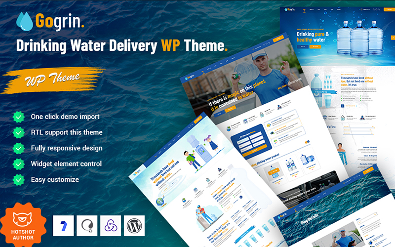 Шаблон Wordpress Gogrin - Drinking Water Delivery Theme WordPress