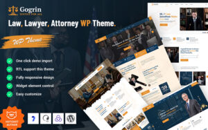 Шаблон Wordpress Gogrin - Law, Lawyer, & Attorney Theme WordPress