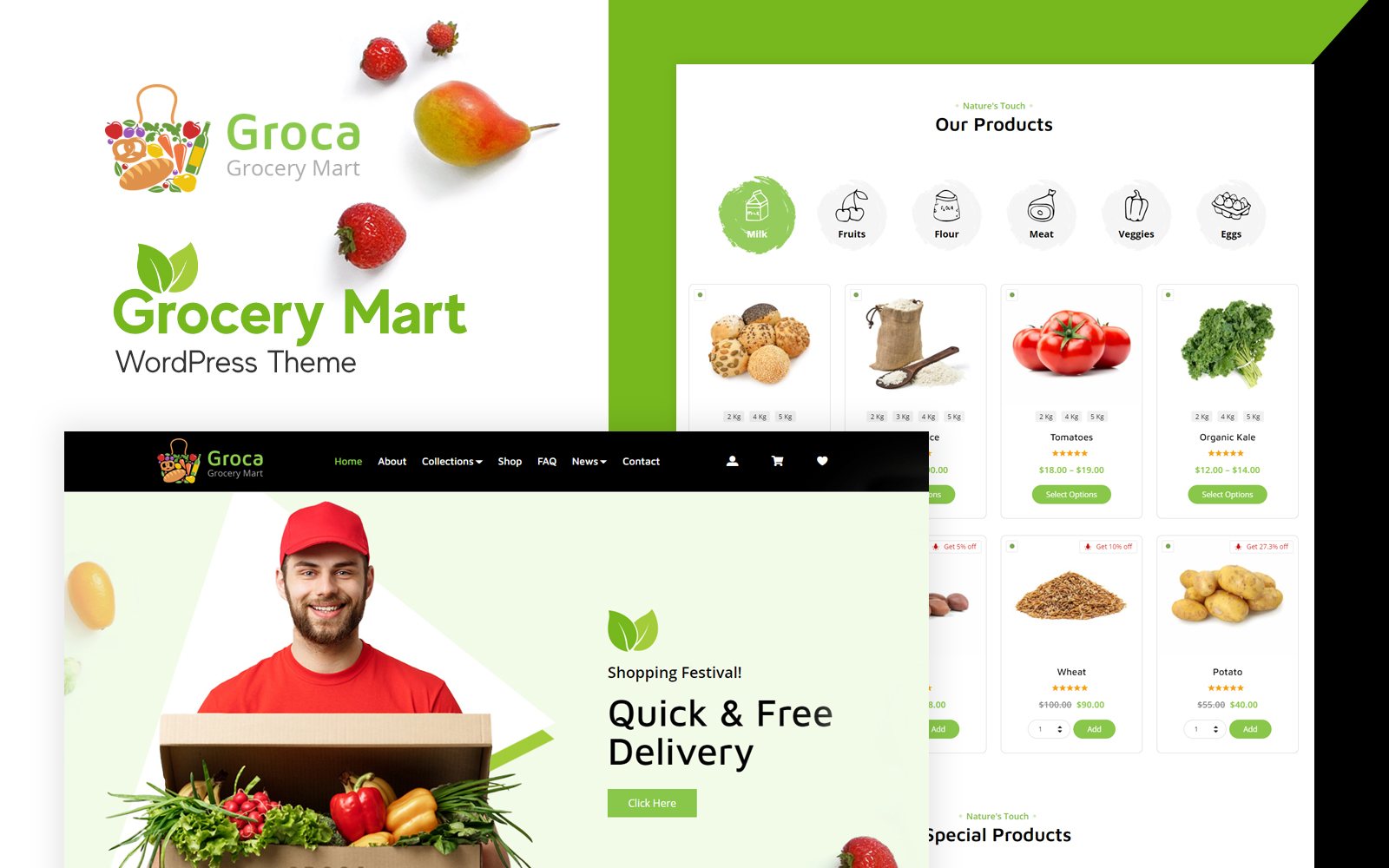 Шаблон WordPress Groca - Grocery Store Theme WordPress