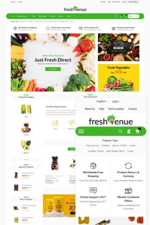 Шаблон OpenCart  Grocery Natural Fresh Store 