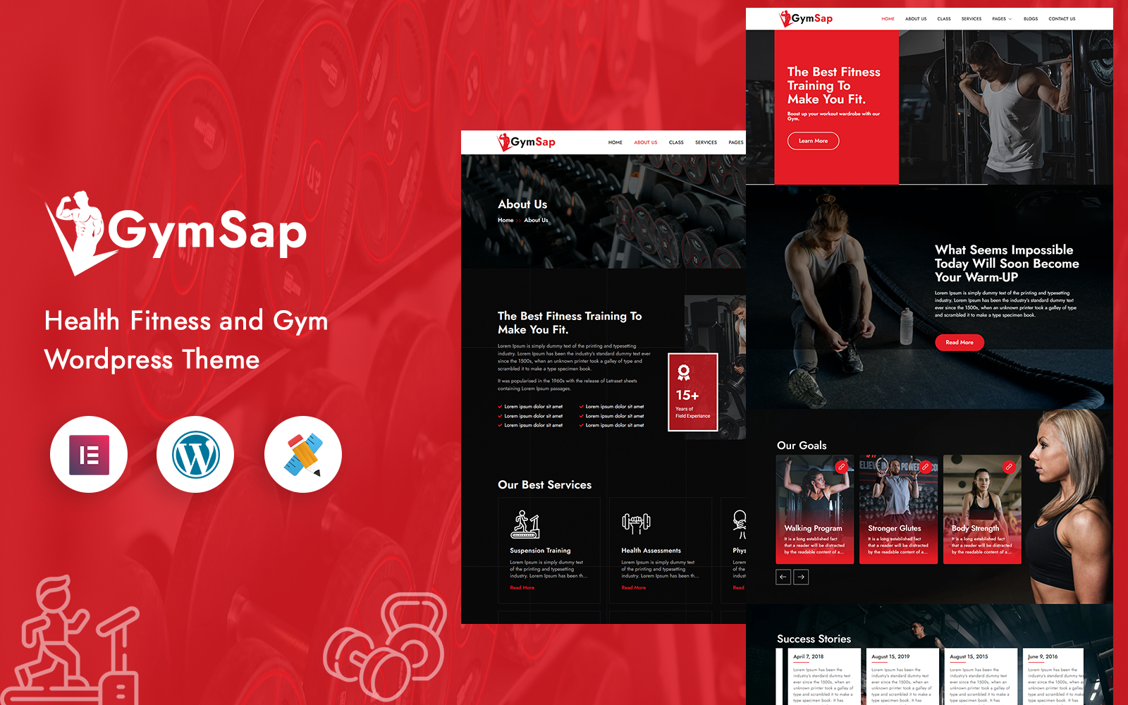 Шаблон WordPress Gymsap Health Fitness and Gym WordPress Theme Theme WordPress
