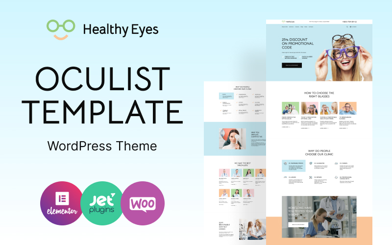 Шаблон Wordpress HealthEyes - Optician Theme WordPress
