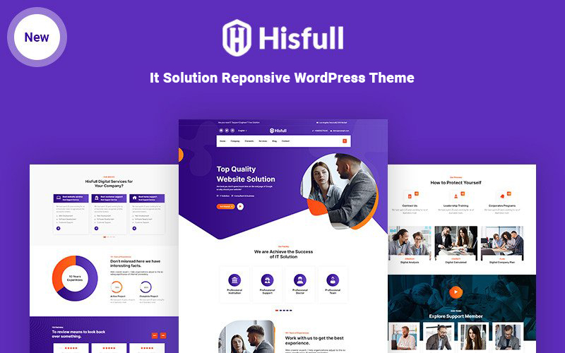 Шаблон Wordpress Hisfull - IT Solution and Service Responsive Theme WordPress