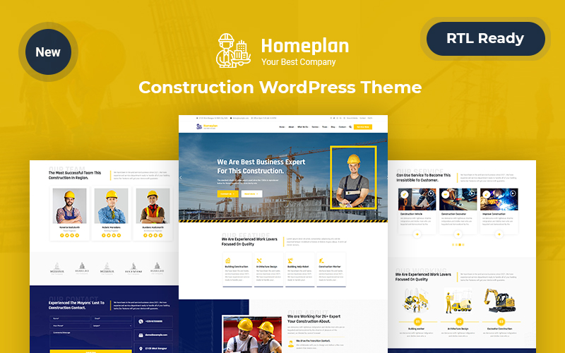 Шаблон Wordpress Homeplan – Construction WordPress Responsive Theme Theme WordPress