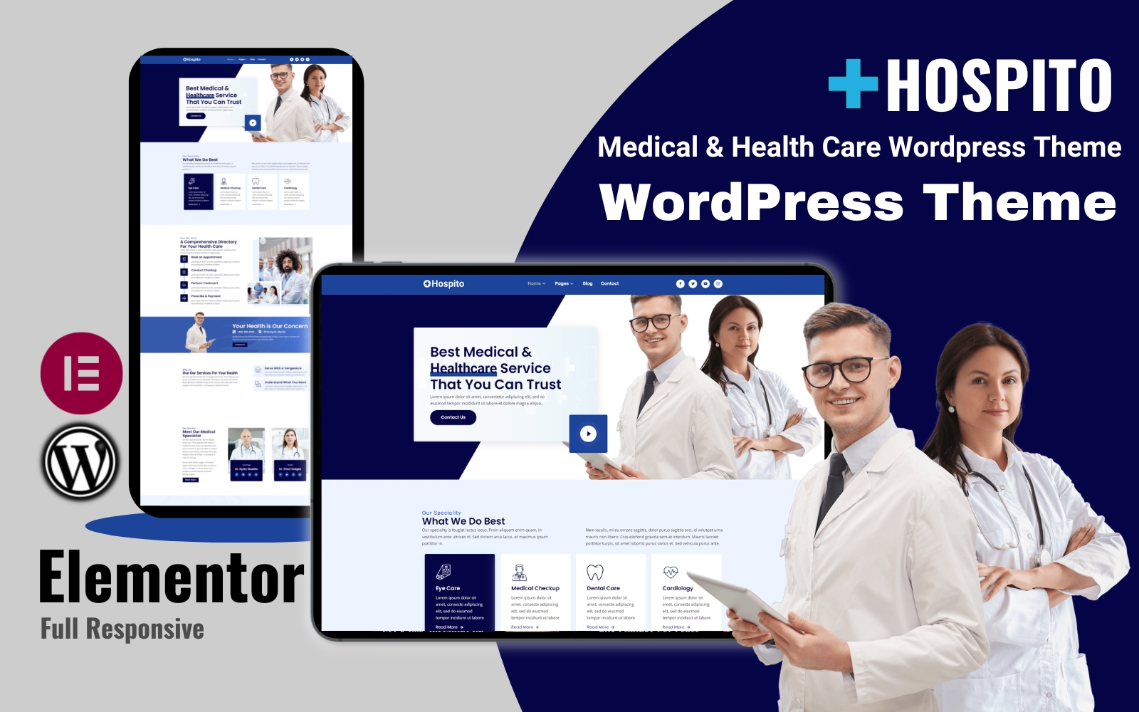 Шаблон Wordpress Hospito - Medical & Healthcare Full Responsive Theme WordPress