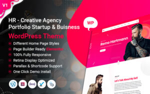 Шаблон WordPress HR - Creative Agency Portfolio Startup Business Theme WordPress