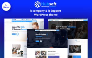 Шаблон WordPress Hubsoft - IT Solutions & IT Support Elementor Theme WordPress