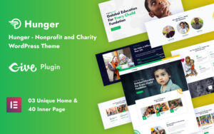 Шаблон Wordpress Hunger - Nonprofit and Charity Responsive Theme WordPress