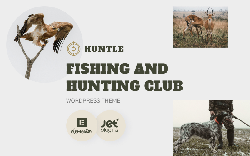 Шаблон WordPress Huntle - Fishing and Hunting Club Theme WordPress