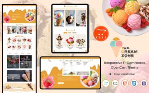 Шаблон OpenCart  Ice Cream Zone - A Mouthwatering  for Frozen Desserts, Icecream and Candy Sellers