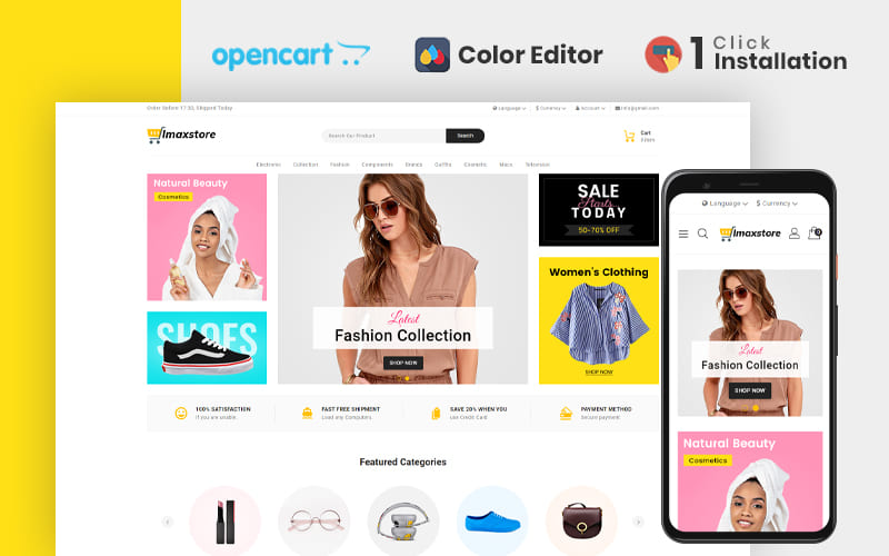 Шаблон OpenCart  Imax Multipurpose Store 