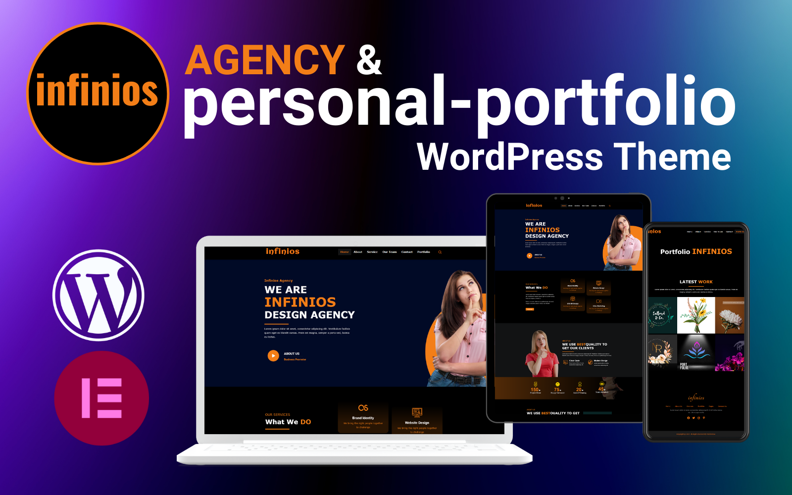 Шаблон Wordpress Infinios Agency and personal Portfolio Theme WordPress