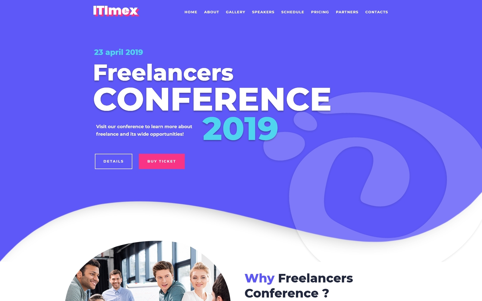 Шаблон Wordpress ITImex - IT Conference WordPress Elementor Theme Theme WordPress