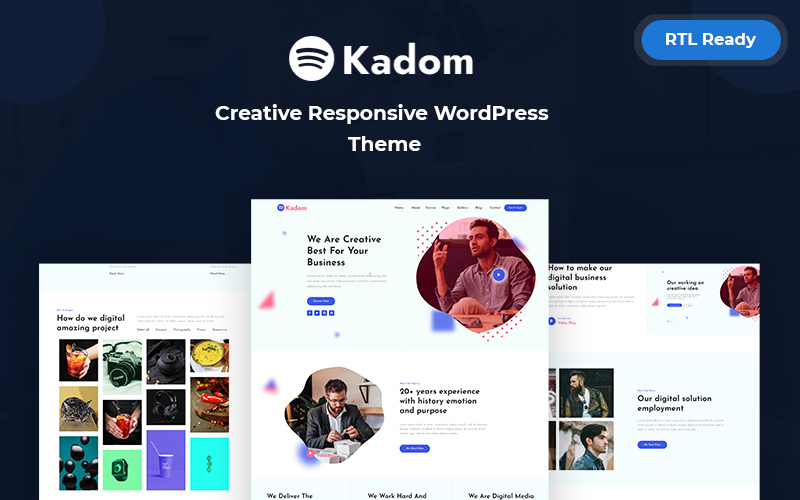 Шаблон WordPress Kadom - Creative Responsive Theme WordPress