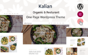 Шаблон Wordpress Kalian - Organic Restaurant Theme WordPress