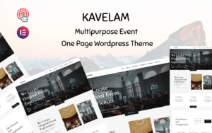 Шаблон WordPress Kavelam - Multipurpose Event Management One Page Theme WordPress