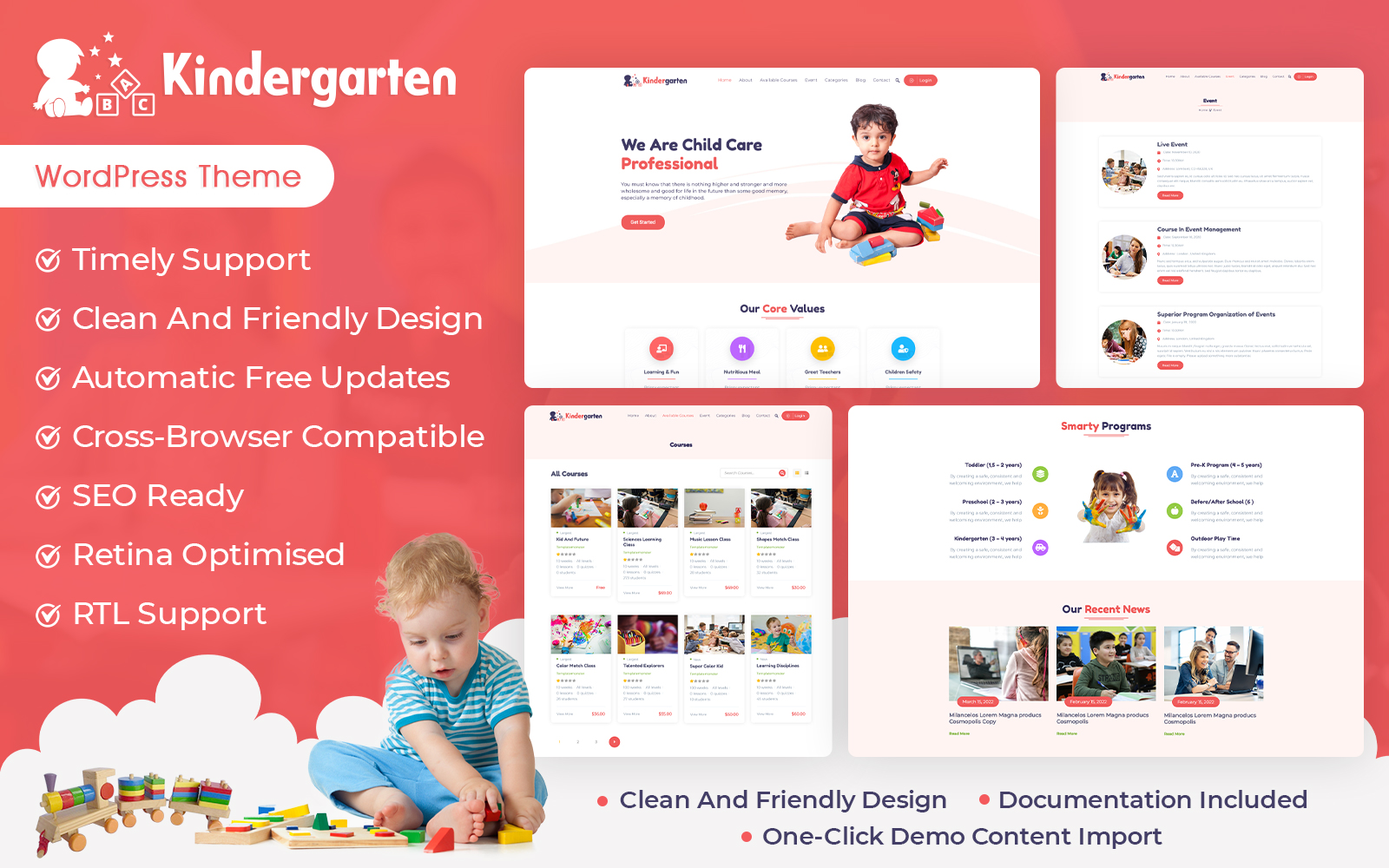 Шаблон Wordpress Kindergarten & Play School Theme WordPress