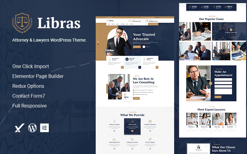 Шаблон Wordpress Libras - Attorney & Lawyers Theme WordPress