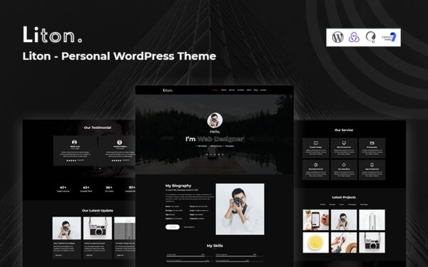 Шаблон Wordpress Liton - Personal & CV Responsive Theme WordPress