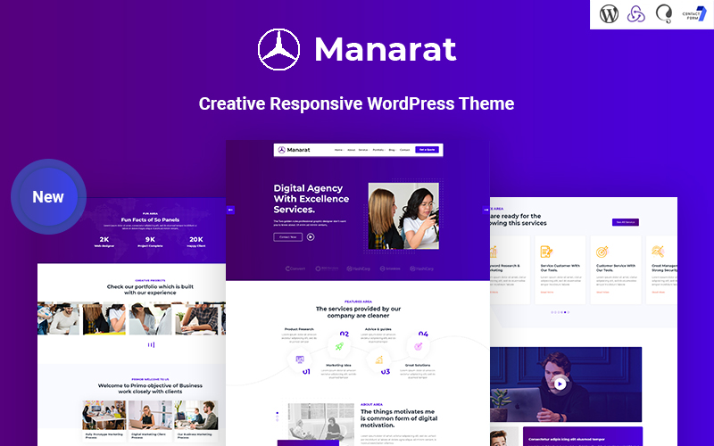 Шаблон Wordpress Manarat - Creative Responsive Theme WordPress