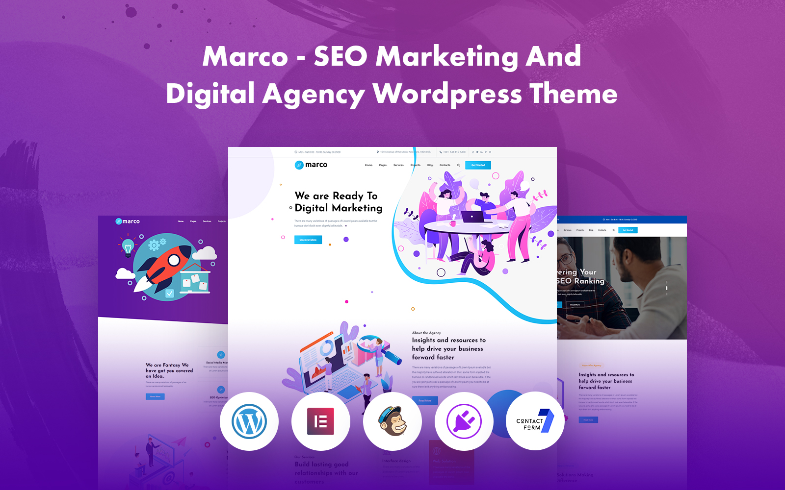 Шаблон Wordpress Marco - SEO Marketing And Digital Agency Wordpress Theme Theme WordPress
