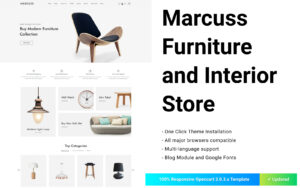 Шаблон OpenCart  Marcuss Furniture & Interior Responsive OpenCart Store 