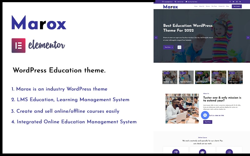 Шаблон Wordpress Marox - Academics and Education LMS Theme WordPress