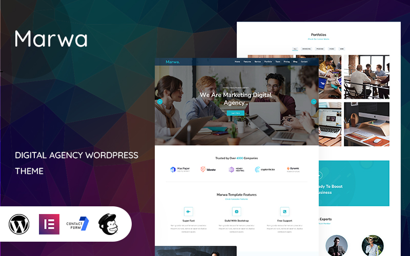Шаблон Wordpress Marwa - Digital Agency Theme WordPress