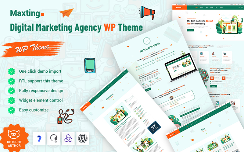 Шаблон Wordpress Maxting - Digital Marketing Agency Theme WordPress