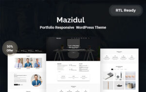 Шаблон Wordpress Mazidul Portfolio Responsive Theme WordPress