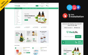 Шаблон OpenCart  Medlife Store – Medical and Drug Multipurpose OpenCart Store 