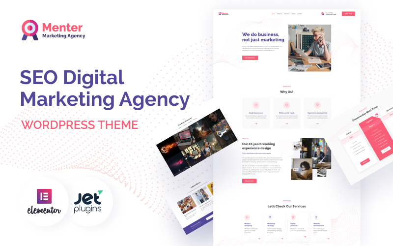 Шаблон Wordpress Menter - SEO Digital Marketing Agency Theme WordPress