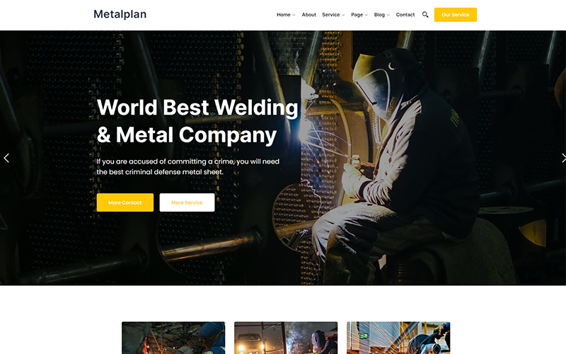Шаблон Wordpress Metalplan - Metal Company Theme WordPress