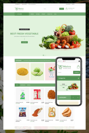Шаблон OpenCart  Metro Grocery and Vegetables 