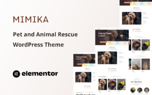 Шаблон Wordpress Mimika - Pet and Animal Rescue One Page Theme WordPress