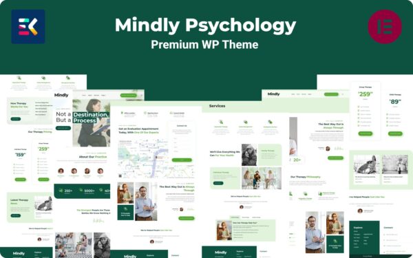 Шаблон Wordpress Mindly - Psychology, Therapy & Counseling WP Theme Theme WordPress