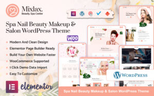 Шаблон WordPress Mixlax - Beauty Spa Wellness Salon Makeup Shop Theme WordPress